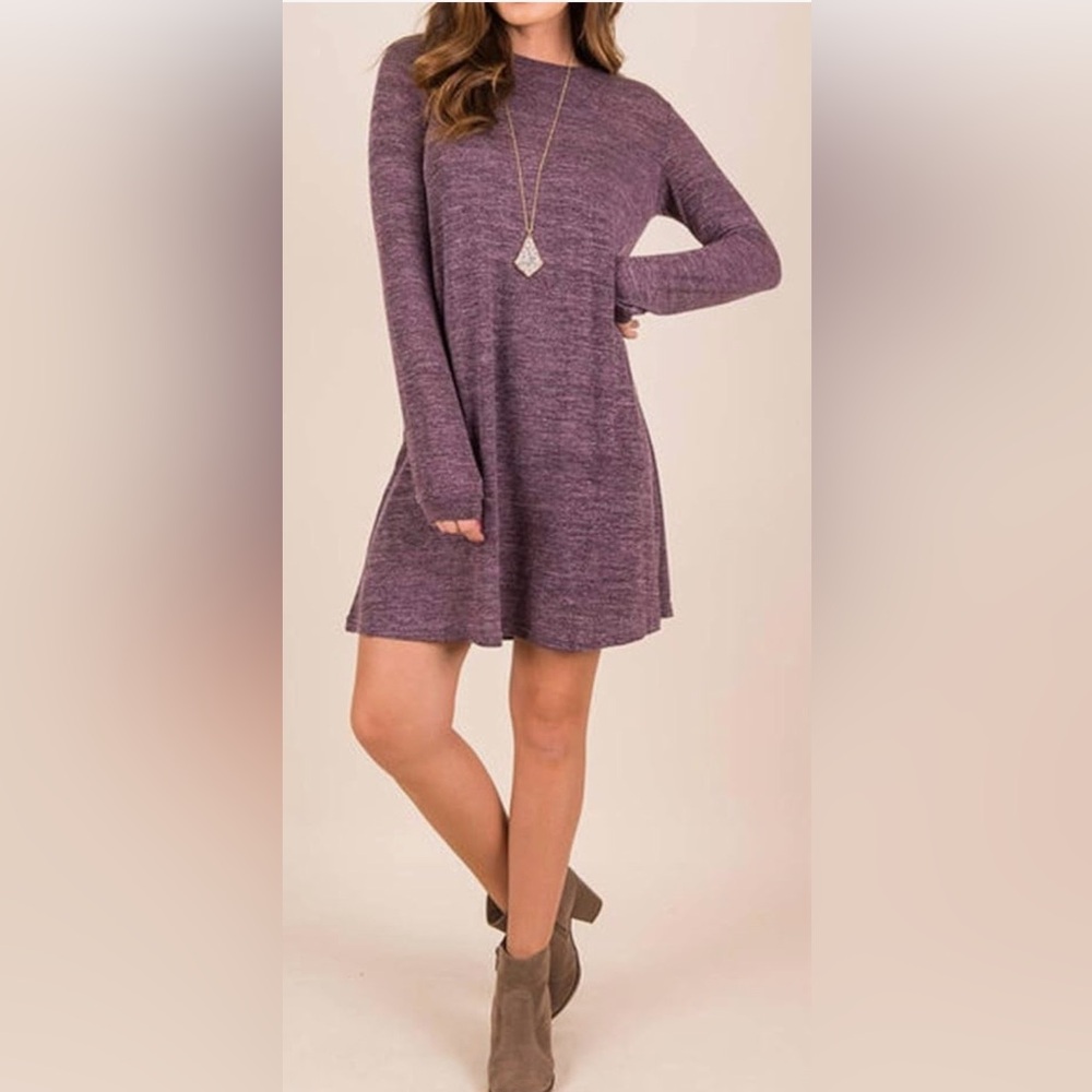 NWOT Trendy Purple Long Sleeve Dress